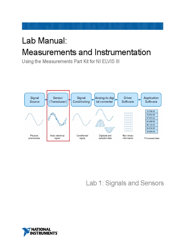 Lab 1 - Sensors and Signals | PDF | Sensor | Thermocouple