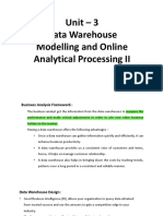 Unit - 3 Data Warehouse Modelling and Online Analytical Processing II