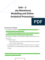Unit - 2 Data Warehouse Modelling and Online Analytical Processing I