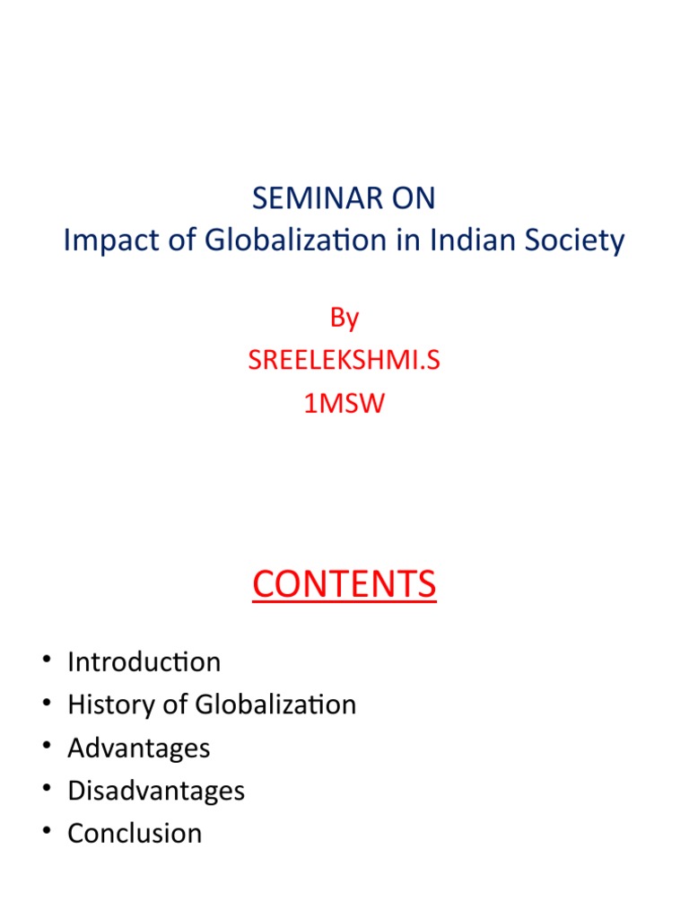 Globalization's Impact on Indian Society | PDF | Social Science