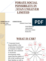 Corporate Social Responsibility in Hindustan Unilever Limited