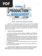 Module 1: Introduction To Production Management