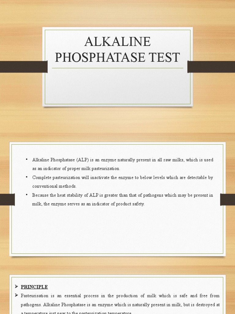 Alkaline Phosphatase Test PDF Milk Physical Sciences