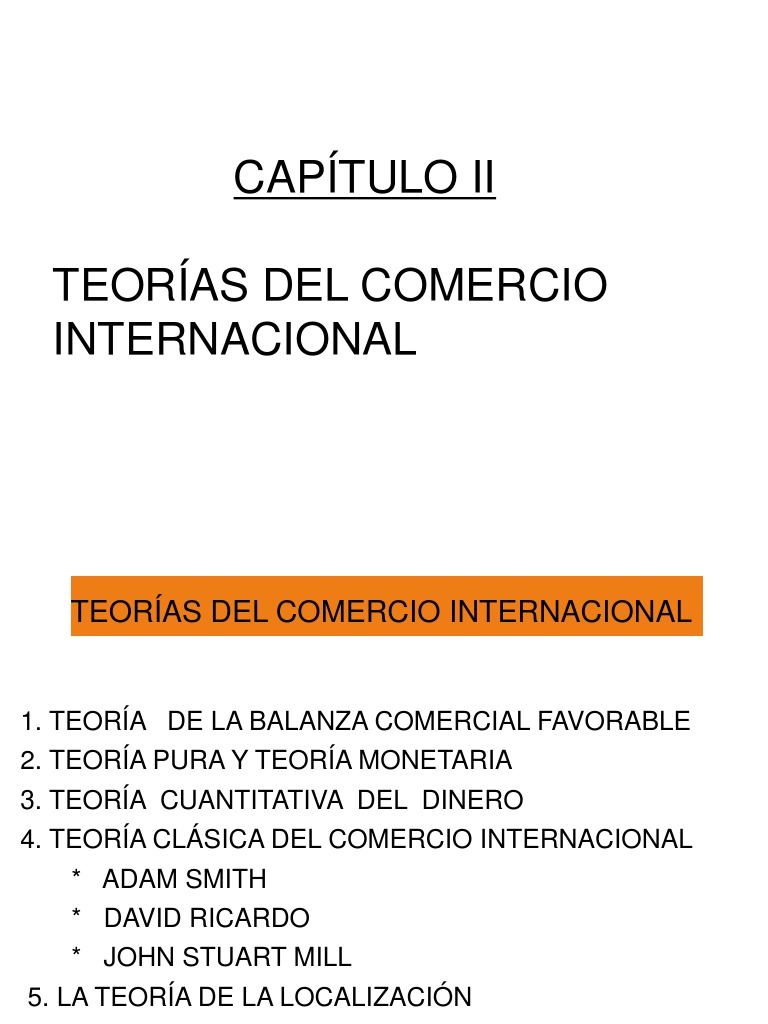 Teorías del Comercio Internacional | PDF | Comercio | El comercio ...
