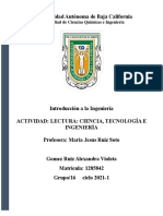 Actividad Lectura - Ciencia, Tecnología e Ingeniería