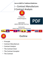 ASEAN TMHS GMP Training Chapter 8 Contract Manufacture and Contract Analysis 23 Aug 2016