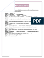 Pronoms Toniques Comprehension Orale Exercice Grammatical - 47665