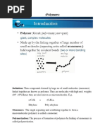 Polymers & Polymerization