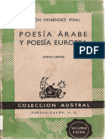 Ramón Menéndez Pidal - Poesía Árabe Y Poesía Europea (Espasa-Calpe S A) (By Thecastleofdreams)