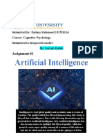 Artificial Intelligence: Assignment #3