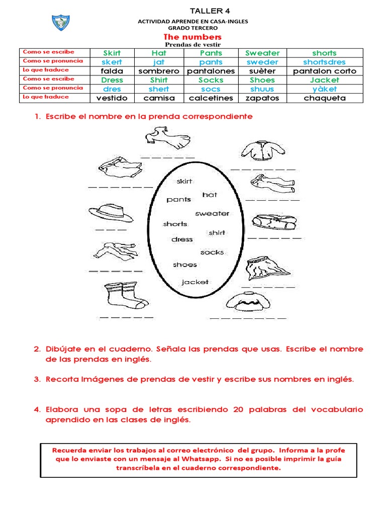 Prendas De Vestir Con Su Nombre En Ingles Clearance Store, Save 55% |  