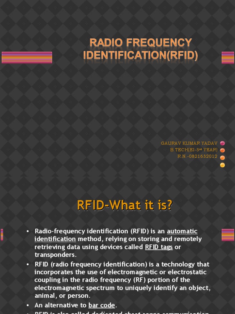 Understanding RFID Technology and Applications | PDF | Radio Frequency ...