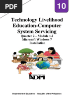 Technology Livelihood Education-Computer System Servicing: Quarter 2 - Module 1.2 Microsoft Windows 7 Installation