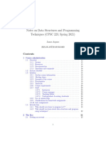 Notes On Data Structures and Programming Techniques (CPSC 223, Spring 2021)