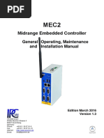 Midrange Embedded Controller: General Operating, Maintenance and Installation Manual