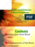 Attitudes and Behavior of Rural Consumer