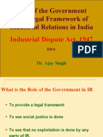 Role of The Government and Legal Framework of Industrial Relations in India