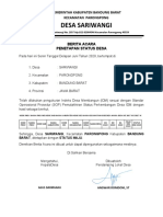 Berita Acara Status Idm Desa Sariwangi