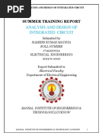 Ramesh Kumar Maurya (Roll No - 1742220034) Summer Training Report Auto Tools of Analysis and Desgin Ofintergrated Circuit