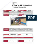 Reporte de Intervenciones: Programa Nacional Pais