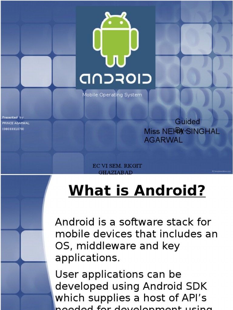 Overview of Android Architecture | PDF | Android (Operating System ...