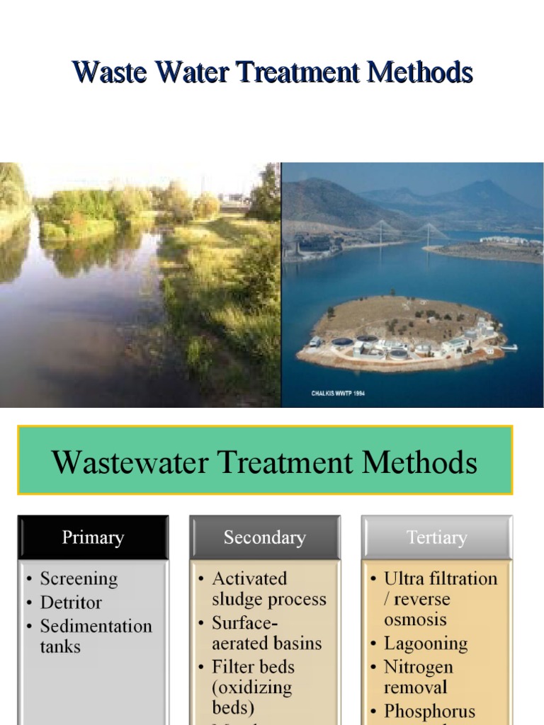 Lecture 6 Waste Water Treatment Methods PDF Sewage Treatment Membrane