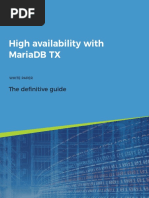 High Availability With Mariadb TX: The Definitive Guide