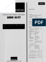 Sansui AU 217 Service Manual