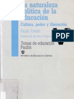 Freire Paulo La Naturaleza Politica de La Educacion