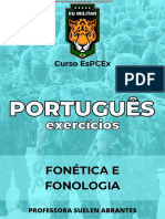 PORTUGUÊS - EX. - Fonética e Fonologia