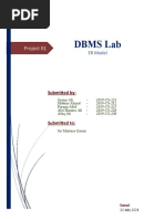 Dbms Lab: Project 01