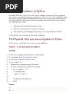 How To Print Pattern in Python