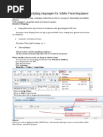 Overview on Scripting languages for Adobe Form Beginners