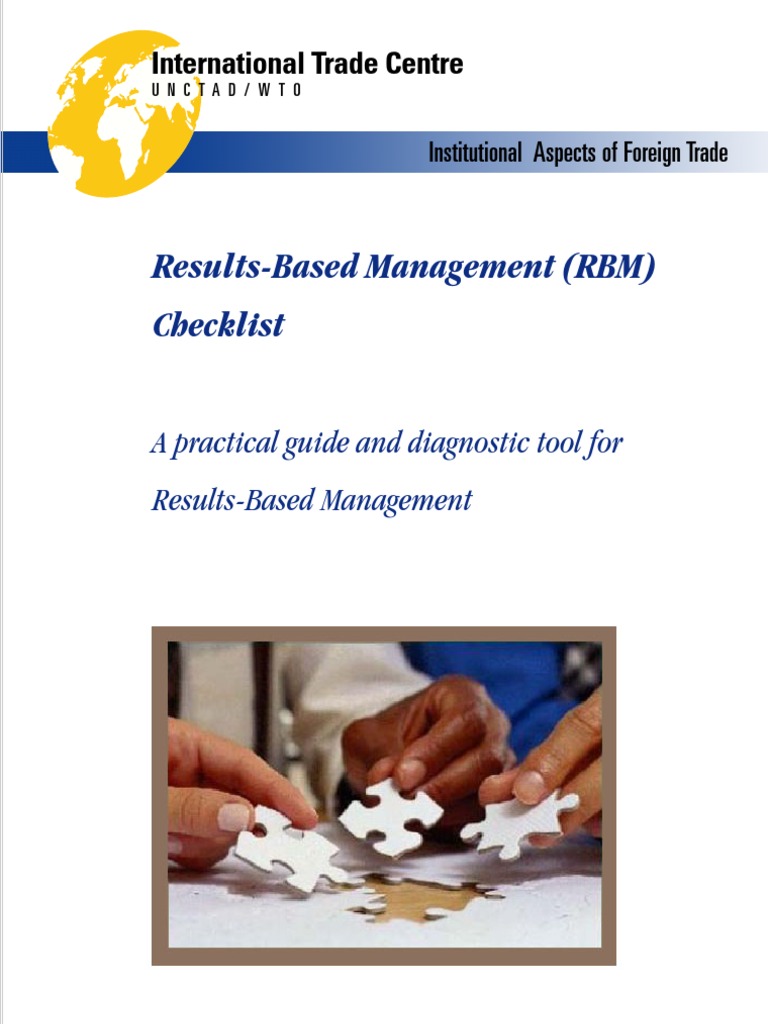 Results-Based Management Checklist Guide | PDF | Evaluation ...