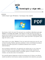 Windows 7 arranque rápido msconfig