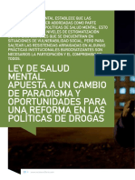 52 Ley de Salud Mental Apuesta A Un Cambio de Paradigma y Oportunidades para Una Reforma en Las Politicas de Drogas