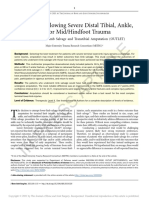 In-Press Article: Outcomes Following Severe Distal Tibial, Ankle, And/or Mid/Hindfoot Trauma