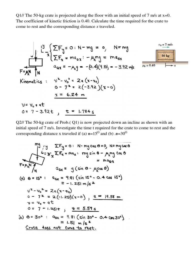 Solve Rectilinear Motion PDF