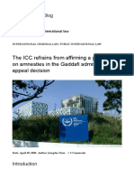 The ICC Refrains From Affirming a General Ban on Amnesties in the Gaddafi Admissibility Appeal Decision – International Law Blog