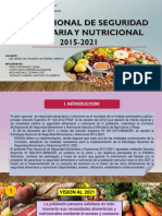 GRUPO 1 Plan Nacional Seguridad Alimentaria y Nutricional 2015 2021