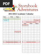 2011 2012 School Calendar