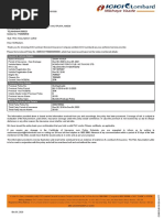 Sub: Risk Assumption Letter: Insured & Vehicle Details