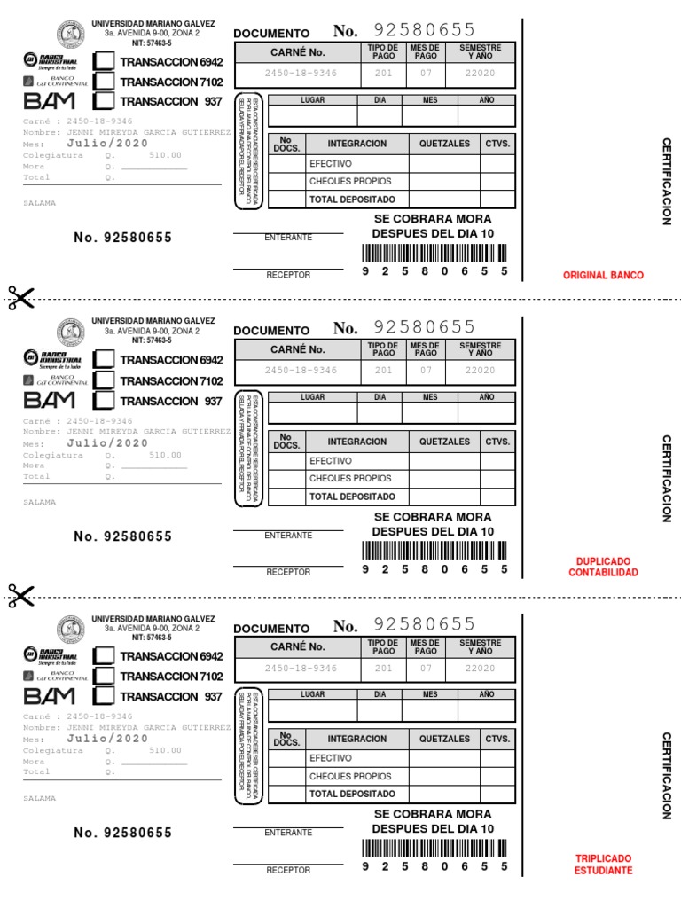 Talonarios de Pago | PDF | Cheque