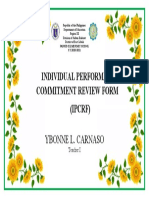 Individual Performance Commitment Review Form (Ipcrf) : Ybonne L. Carnaso