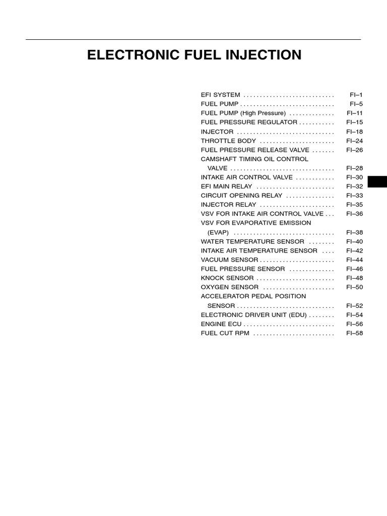 Efi 1az Fse PDF | PDF | Fuel Injection | Mechanical Engineering