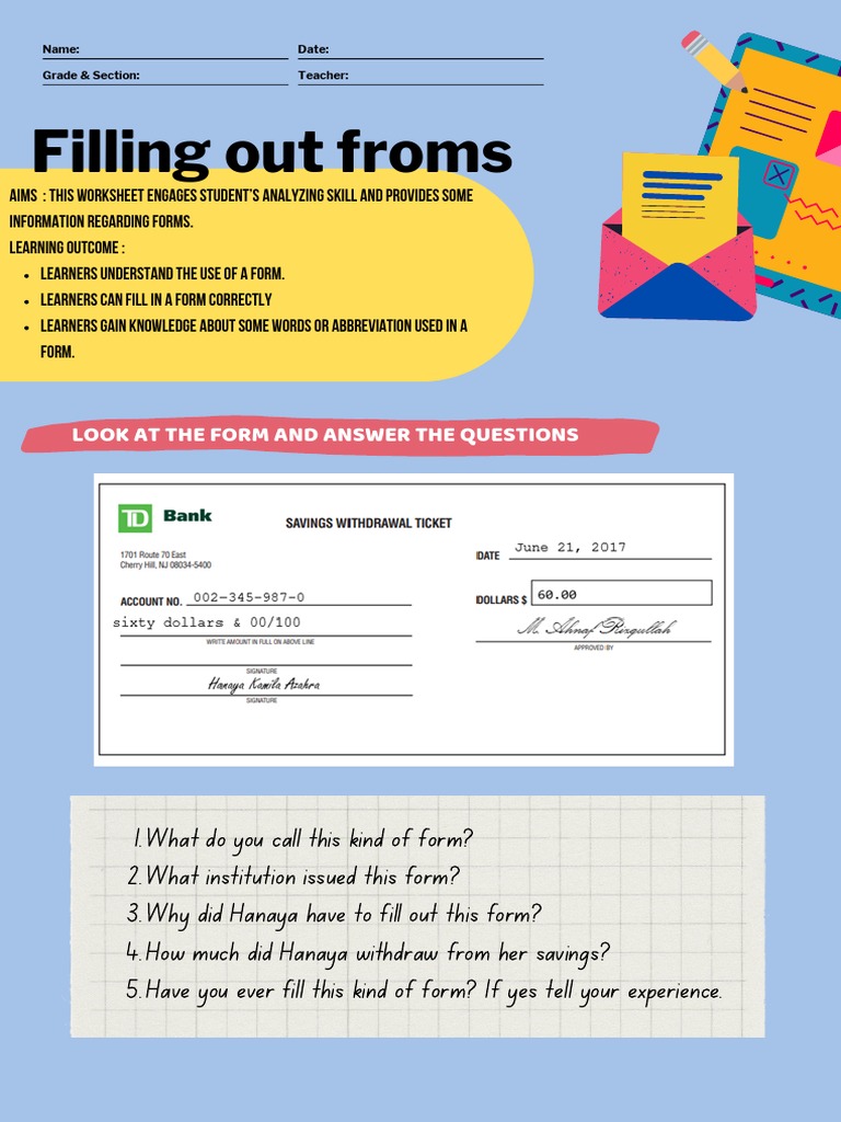 Understanding and Completing Forms | PDF
