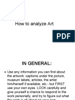 How Analyze Art