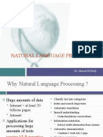 Natural Language Processing: Dr. Ahmed El-Bialy