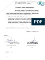 COMUNICADO ESTUDIANTIL PAGOS