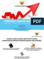 3 TAHUN JOKOWI JK; Tumbuhnya Ekonomi Berkeadilan - Arif Budimanta (Bahan Diskusi KMI 191017)